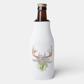Rafraichisseur De Bouteilles Crâne De Cerf Moderne Et Couleurs Pastel Floral