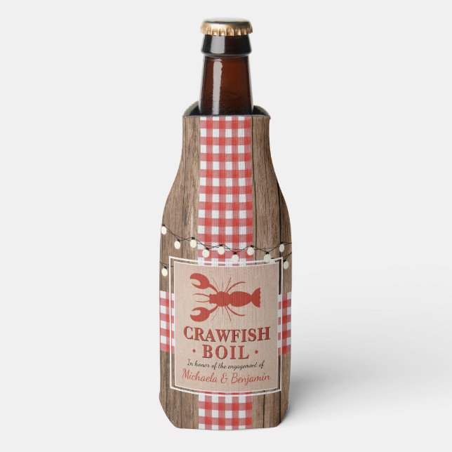 Rafraichisseur De Bouteilles Crawfish Boil Homard Engagement Partie Rustique (Bottle Devant)