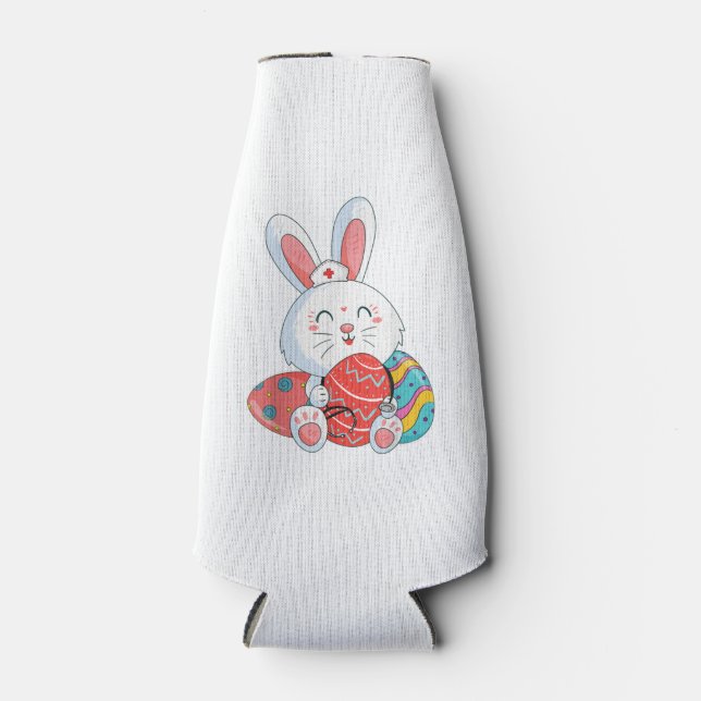 Rafraichisseur De Bouteilles Cute Bunny Nurse Oeufs Joyeux jour de Pâques Nourr (Devant)