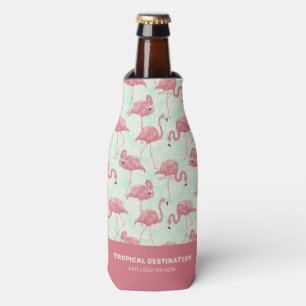 Rafraichisseur De Bouteilles Cute motif Flamingo texte personnalisé