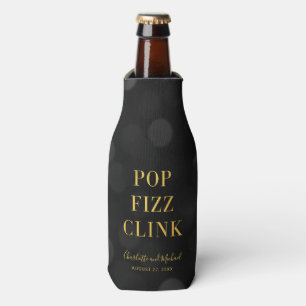 Rafraichisseur De Bouteilles Dark Bokeh Faux Gold Pop Fizz Clink