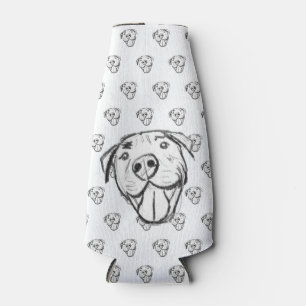 Rafraichisseur De Bouteilles dessin pitbull simple amoureux des chiens noir bla