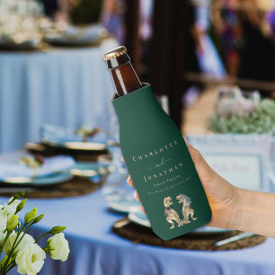 Rafraichisseur De Bouteilles Dinosaur Thème Mariage Vert foncé