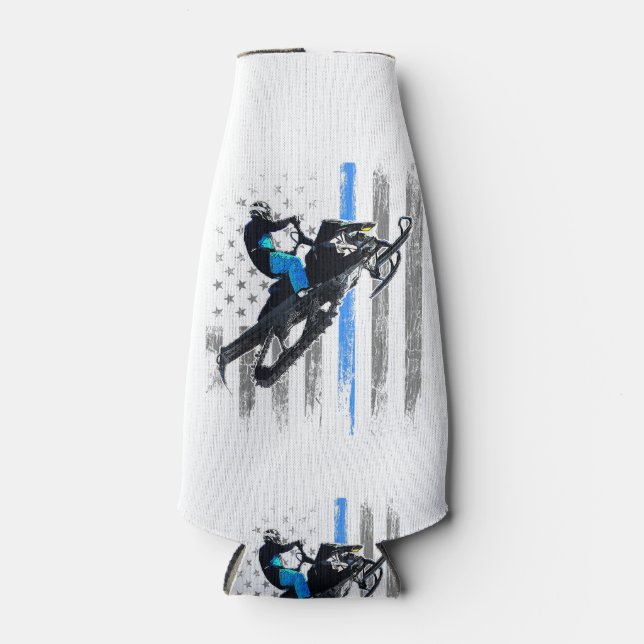 Rafraichisseur De Bouteilles Drapeau Américain Chemise Motoneige Hommes Motonei (Devant)