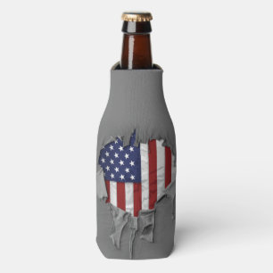 Rafraichisseur De Bouteilles Drapeau américain déchiré, déchiré et déchir