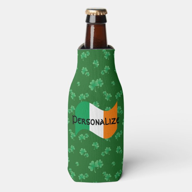 Rafraichisseur De Bouteilles Drapeau irlandais avec Shamrock (Bottle Devant)