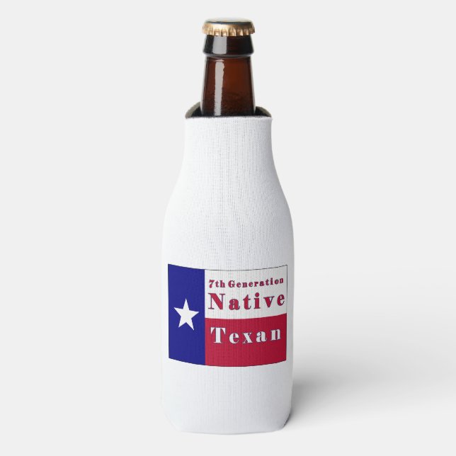 Rafraichisseur De Bouteilles Drapeau texan natif de 7e génération (Bottle Devant)