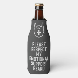 Rafraichisseur De Bouteilles Drôle Homme's Emotional Support Beard Joke Gift