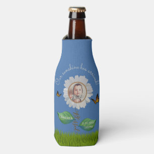 Rafraichisseur De Bouteilles Elégant Daisy Blue Floral Cute Baby Photo & Nom