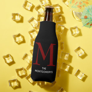 Rafraichisseur De Bouteilles Élégant nom de monogramme de marron