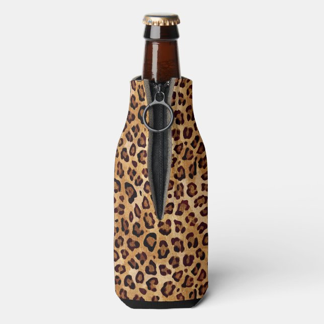 Rafraichisseur De Bouteilles Empreinte de léopard de texture rustique (Bouteille Dos)
