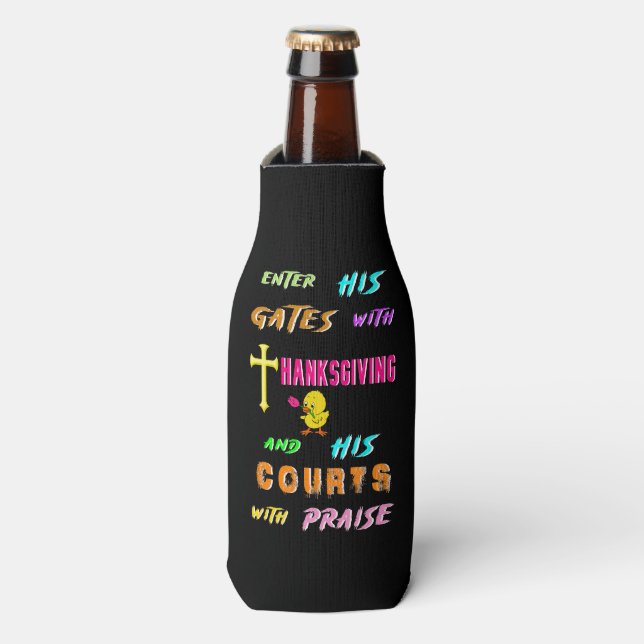 Rafraichisseur De Bouteilles Entrez Son Gates Chick Novembre Cross Thankgiving (Bottle Devant)