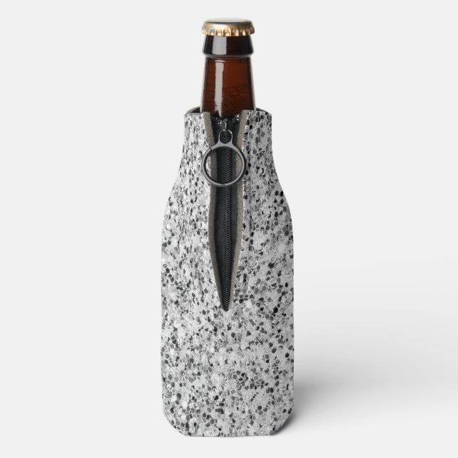 Rafraichisseur De Bouteilles Étincelle de parties scintillant gris argenté (Bouteille Dos)