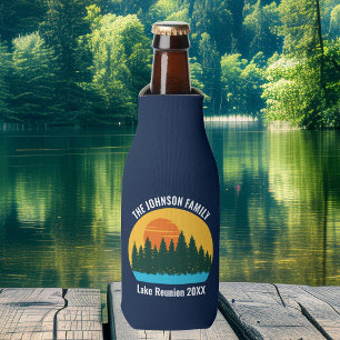 Rafraichisseur De Bouteilles Family Lake Reunion Cute Coucher de soleil Customi
