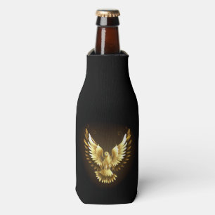 Rafraichisseur De Bouteilles Faux Gold Foil Peace Dove en noir