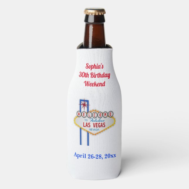 Rafraichisseur De Bouteilles Fête d'anniversaire de Las Vegas Favoriser (Bottle Devant)