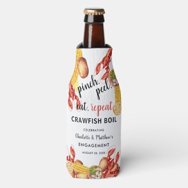 Rafraichisseur De Bouteilles Fête de fiançailles estivale pour couples avec ébu (Bottle Devant)