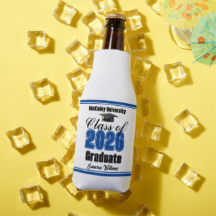 Rafraichisseur De Bouteilles Fête de remise des diplômes personnalisée bleue de
