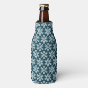 Rafraichisseur De Bouteilles Flacon de neige Motif de Noël bleu blanc