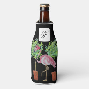 Rafraichisseur De Bouteilles Flamants roses de Flamant rose rose noir peut Glac