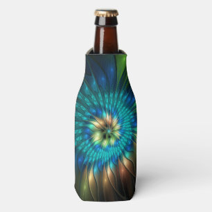Rafraichisseur De Bouteilles Fleur de fantaisie lumineuse, fractale abstraite c