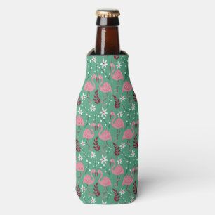 Rafraichisseur De Bouteilles Floral flamingo sans couture motif rose vert