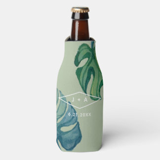 Rafraichisseur De Bouteilles Foliage d'aquarelle tropicale
