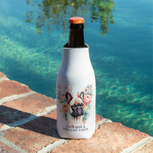 Rafraichisseur De Bouteilles French Bulldog Flowers Cold Beer Frenchie Kisses