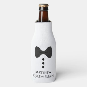 Rafraichisseur De Bouteilles Fun Black Cravate Groomsman Mariage Foam Bottle Gl