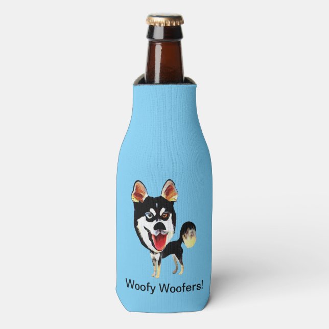 Rafraichisseur De Bouteilles Funny Husky Sibérien peut refroidir (Bottle Devant)