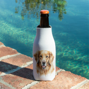 Rafraichisseur De Bouteilles Golden Retriever aquarelle imprimer Dog art cadeau