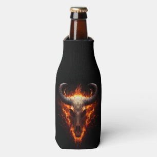 Rafraichisseur De Bouteilles Goth crâne de vache flamboyante