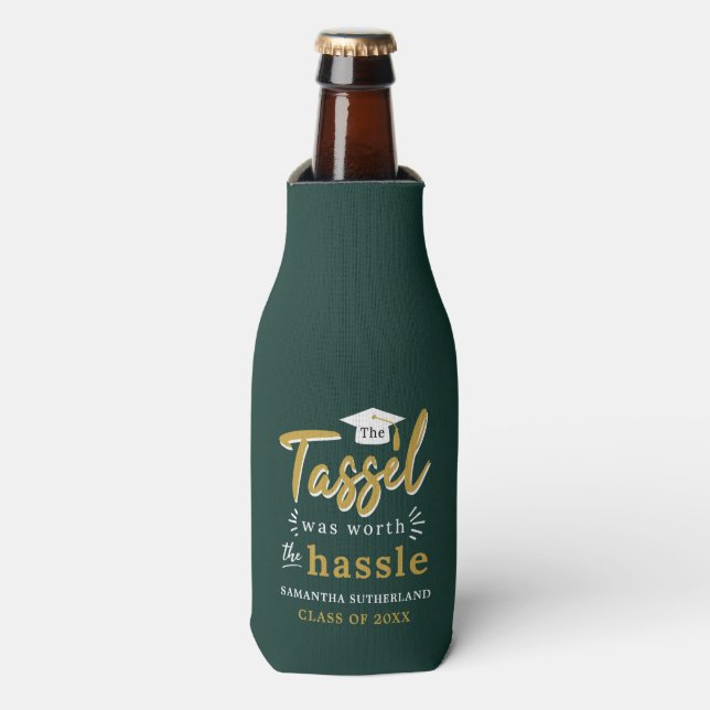 Rafraichisseur De Bouteilles Graduation 2025 Green Gag Grad Party (Bottle Devant)