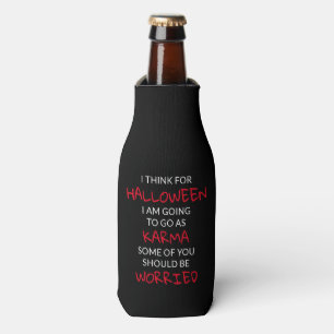 Rafraichisseur De Bouteilles Halloween Karma dit nom personnalisé