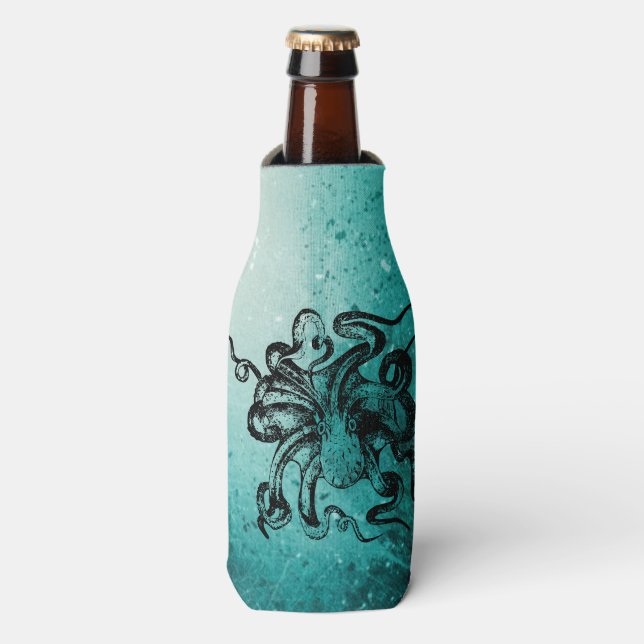 Rafraichisseur De Bouteilles Illustration de pieuvre d'encre (Bottle Devant)