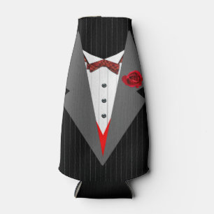Rafraichisseur De Bouteilles Image Tuxedo, Tartan Rouge Dickybow, Lapons Gris