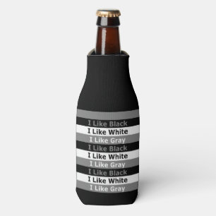 Rafraichisseur De Bouteilles J'aime le design rayé de couleur noir blanc et gri