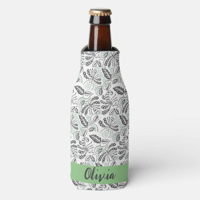 Rafraichisseur De Bouteilles Joli gris vert en été Batik (Bottle Devant)