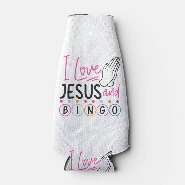 Rafraichisseur De Bouteilles Joueur de Bingo Jésus Foi Chrétien J'aime Jésus Un (Devant)