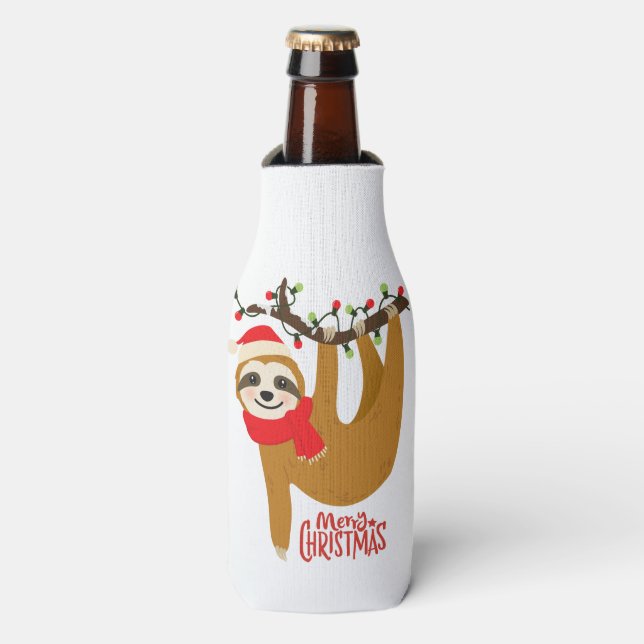 Rafraichisseur De Bouteilles Joyeux Noël Sloth | Vacances (Bottle Devant)