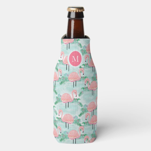 Rafraichisseur De Bouteilles Lagon de Flamants roses roses tropicaux Personnali (Bottle Devant)
