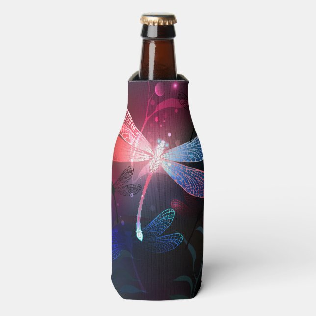 Rafraichisseur De Bouteilles libellule rouge brillante (Bottle Devant)