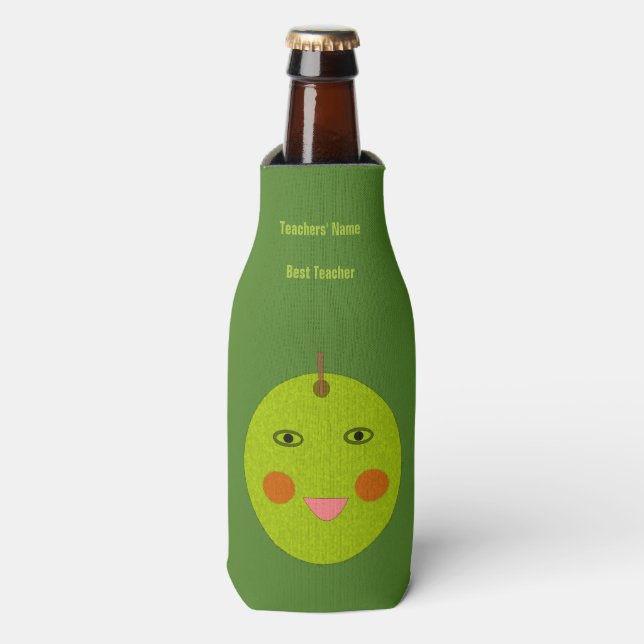 Rafraichisseur De Bouteilles Meilleur enseignant Happy Apple Custom (Bottle Devant)