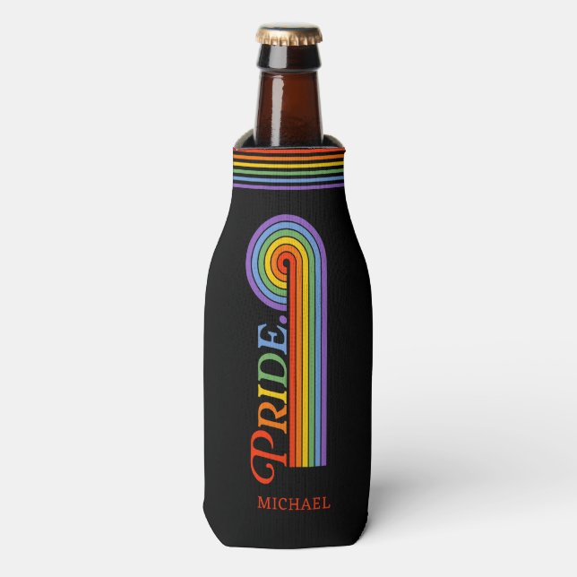 Rafraichisseur De Bouteilles Mois de fierté Rainbow LGBTQ Amour (Bottle Devant)