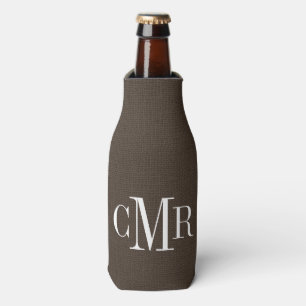 Rafraichisseur De Bouteilles Monogramme Brown rustique