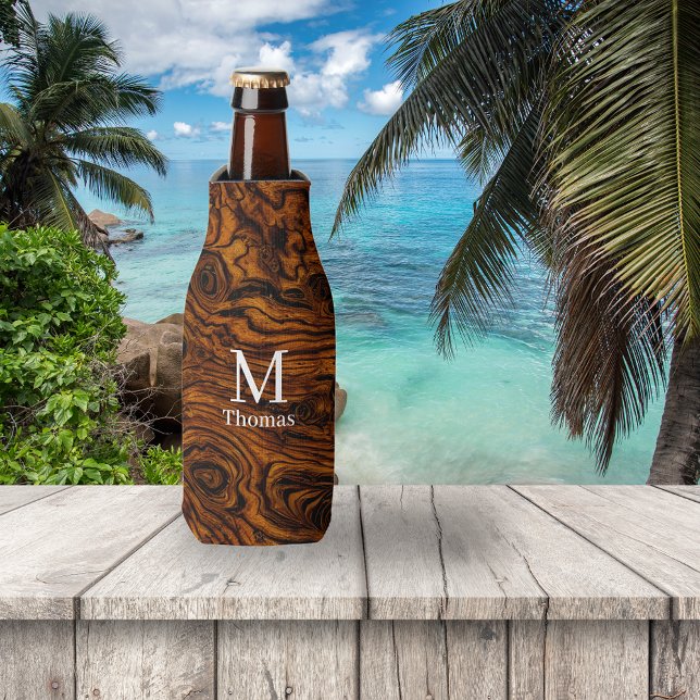 Rafraichisseur De Bouteilles Monogramme en bois de burl (Créateur téléchargé)