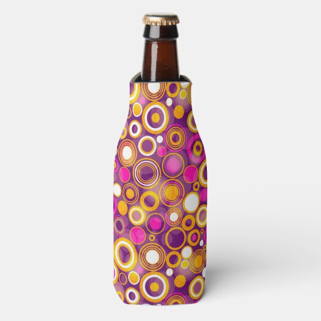 Rafraichisseur De Bouteilles Motif à points violet Polka (Bottle Devant)