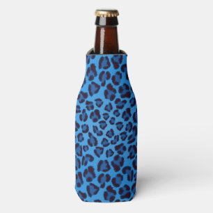 Rafraichisseur De Bouteilles motif bleu de texture de léopard