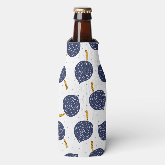 Rafraichisseur De Bouteilles Motif de fruits de la bombe Abstraite bleue marine (Bottle Devant)