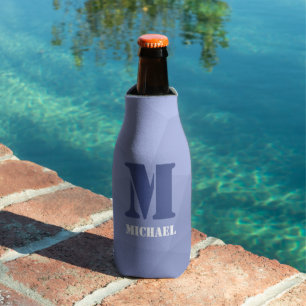 Rafraichisseur De Bouteilles Motif de maillage géométrique gris bleu
